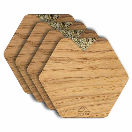 Wooden Coasters - Oak / Set of 4 coasters 1
