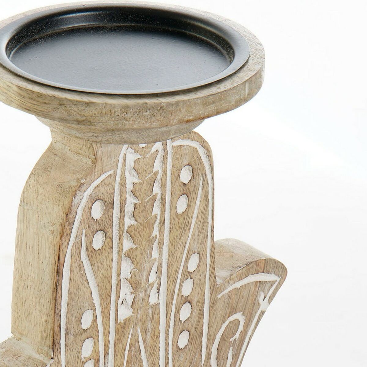 Kerzenhalter Mangoholz - Deko Natur 4