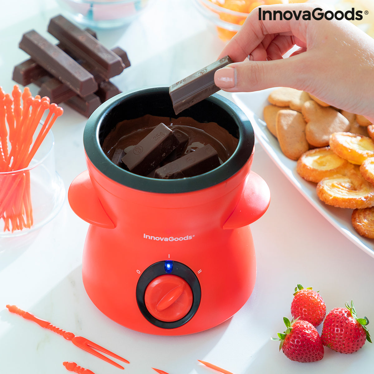Schokoladen-Fondue mit Zubehör Fonlat InnovaGoods 34