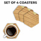 Wooden Coasters - Oak / Set of 4 coasters 4