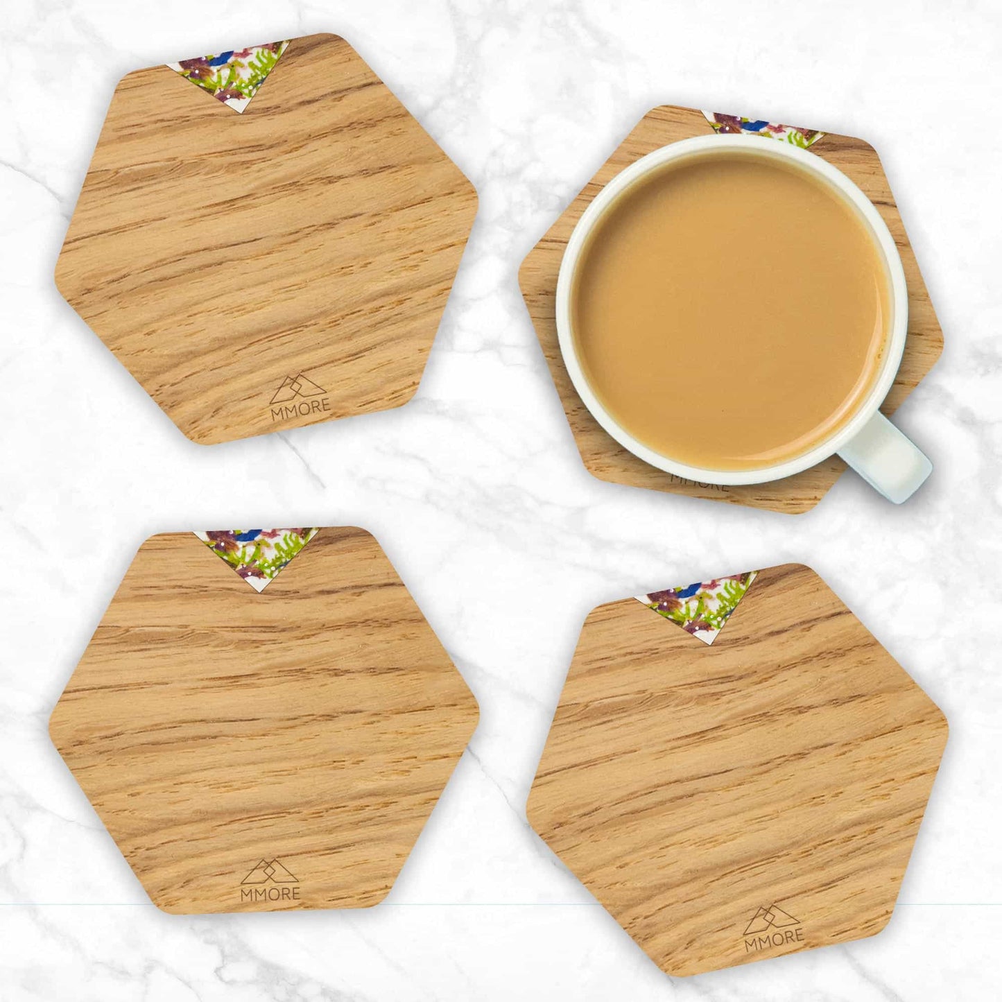 Wooden Coasters - Oak / Set of 4 coasters 6