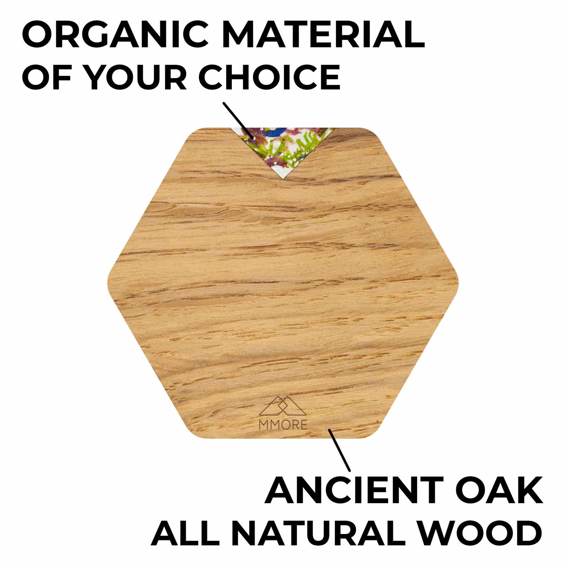 Wooden Coasters - Oak / Set of 4 coasters 3