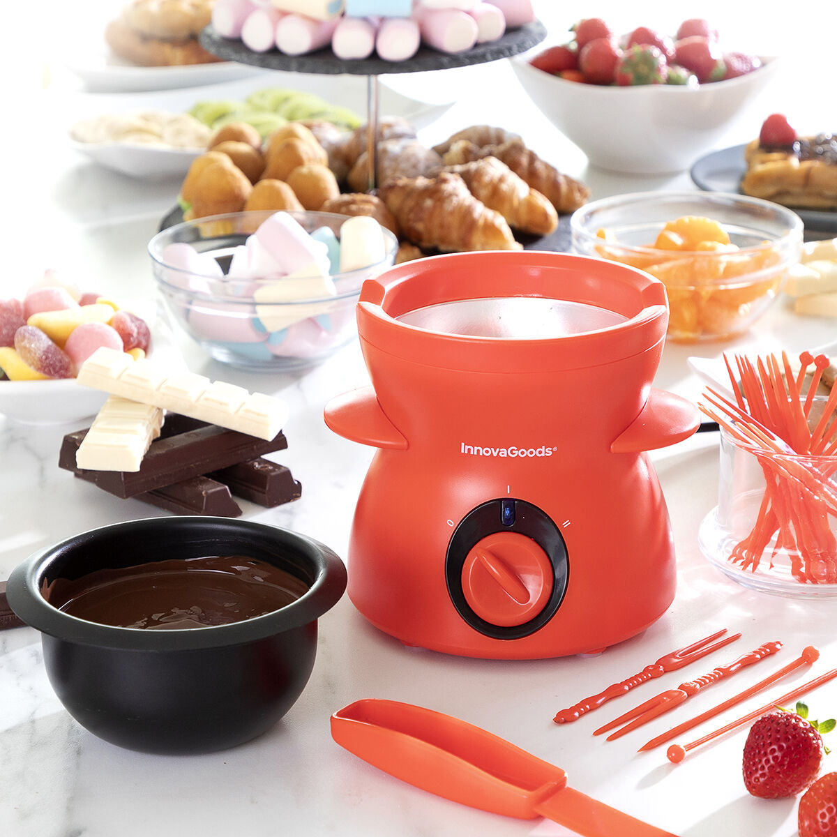 Schokoladen-Fondue mit Zubehör Fonlat InnovaGoods 43