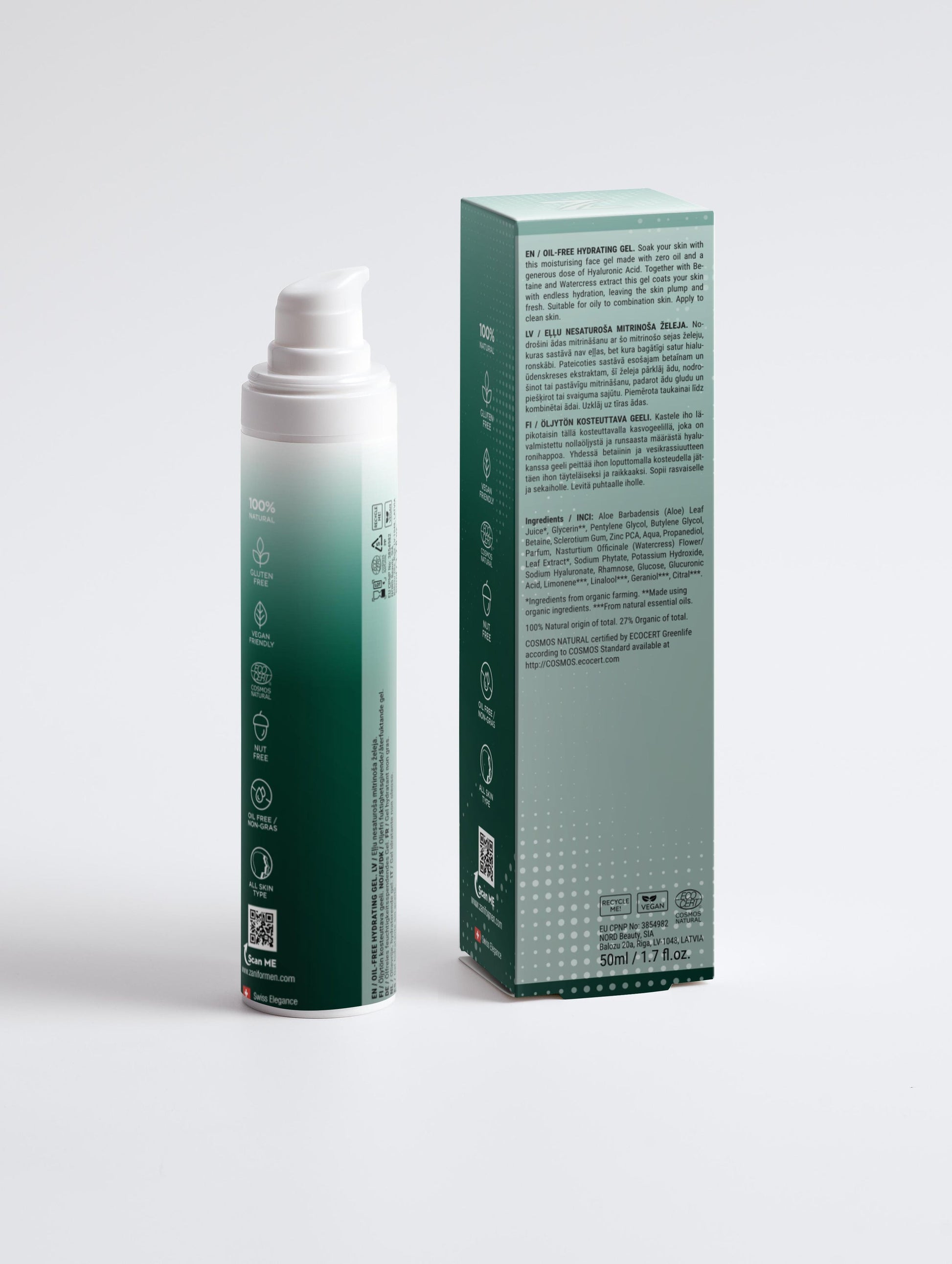 Zani - Bio Gesichts-Gel Feuchtigkeit – Leichte Hydration & Erfrischung 4