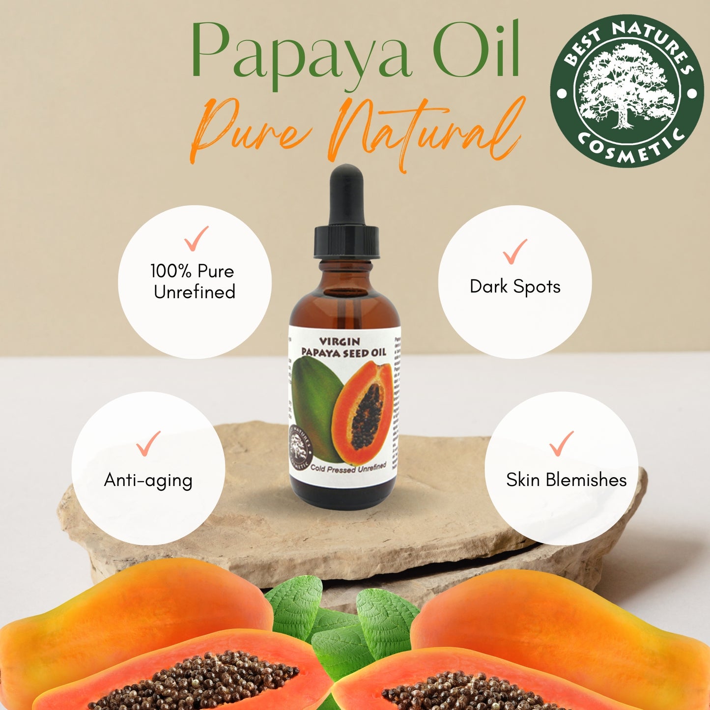 Best Nature´s Cosmetic -Papayakerne-Öl - Bio, Kaltgepresst, Unraffiniert 5