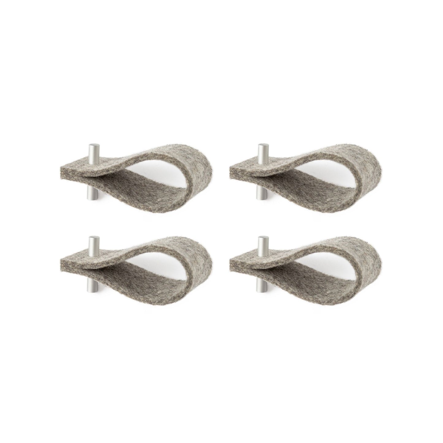Filz-Serviettenringe | Set mit 4 Stück | Grau 1