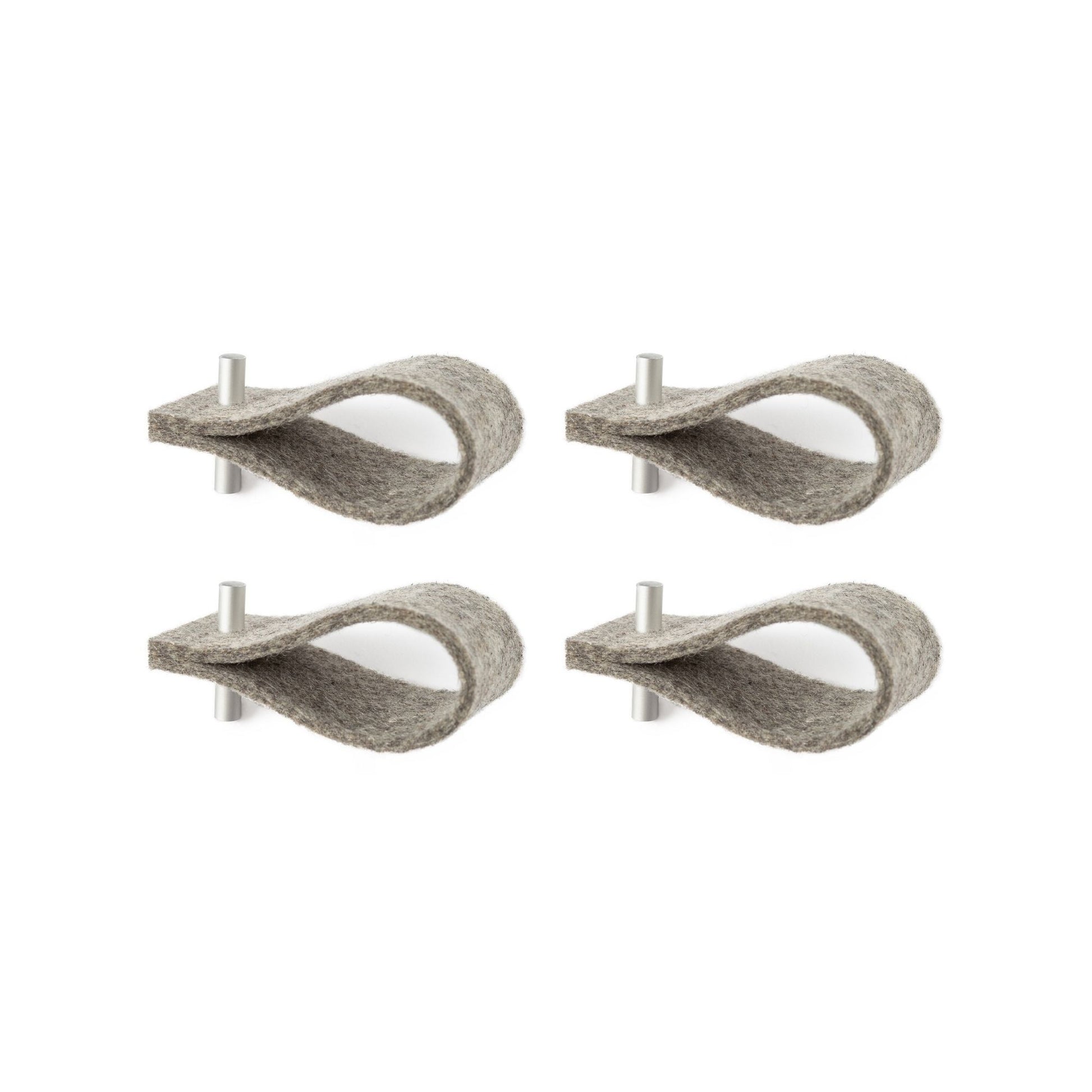 Filz-Serviettenringe | Set mit 4 Stück | Grau 1
