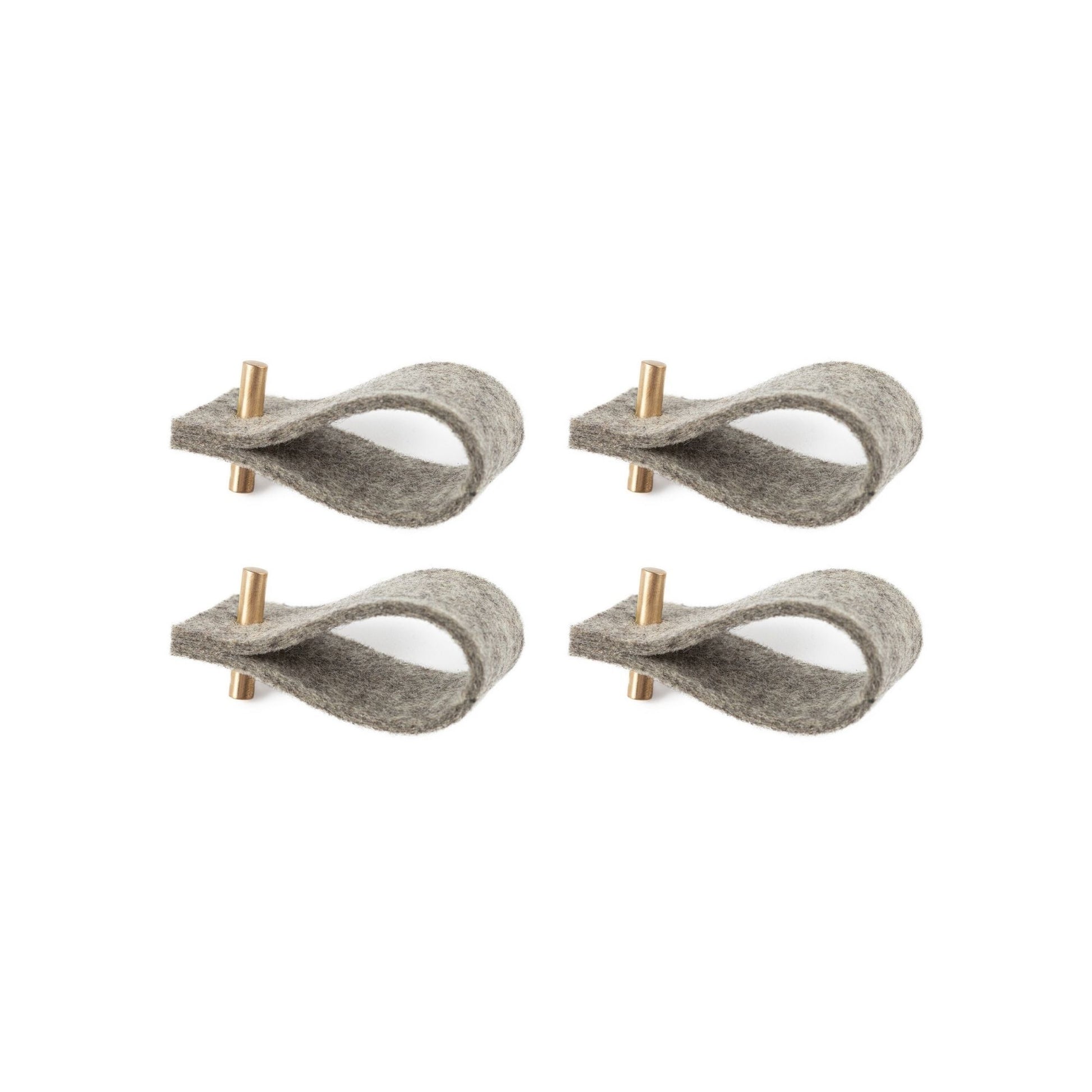 Filz-Serviettenringe | Set mit 4 Stück | Grau 2