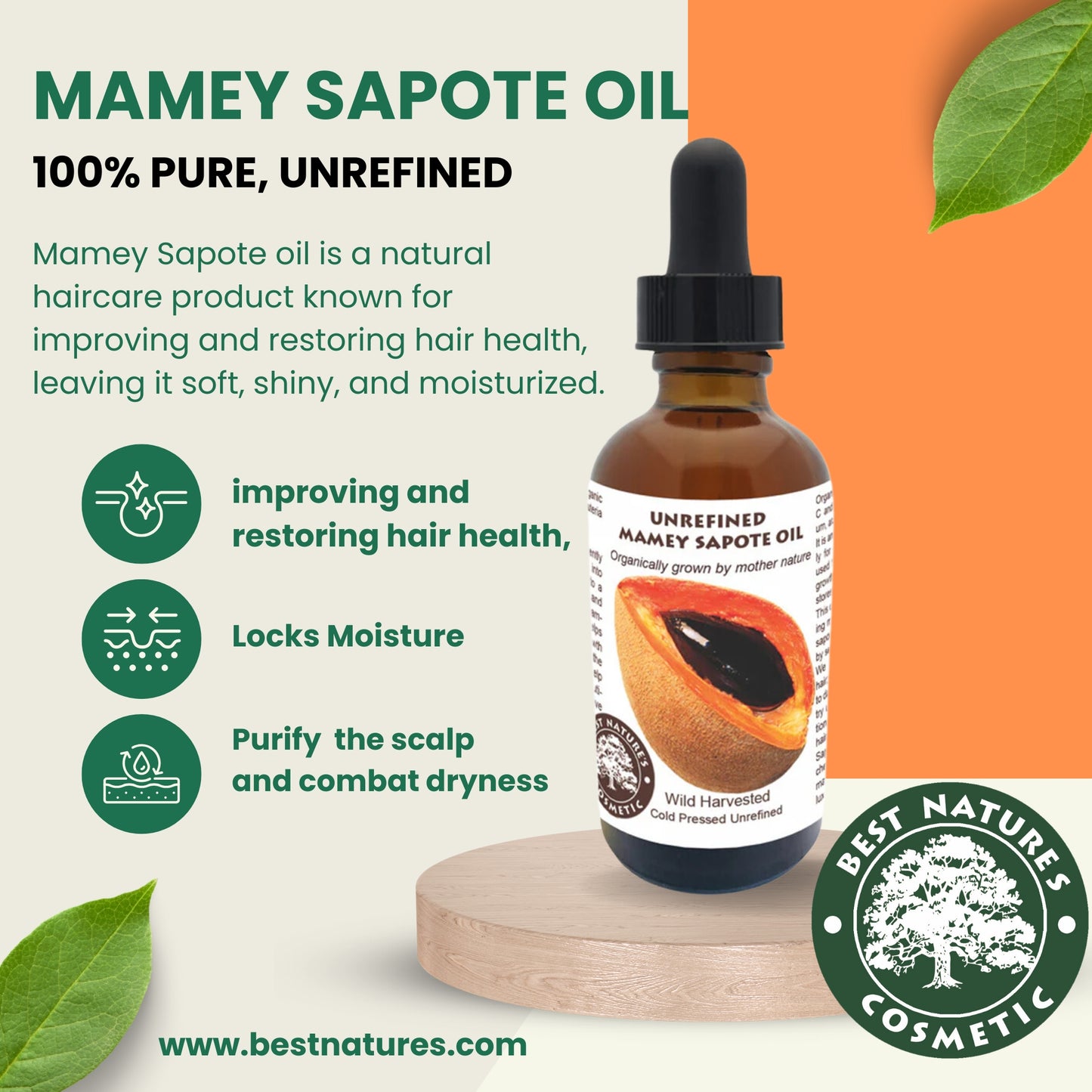 Best Nature´s Cosmetic - Mamey Sapote Öl (Sapuyulo) – Bio, Kaltgepresst & Unraffiniert 3