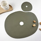 Echtleder-Serviertablett und Untersetzer | Olivgrün 1