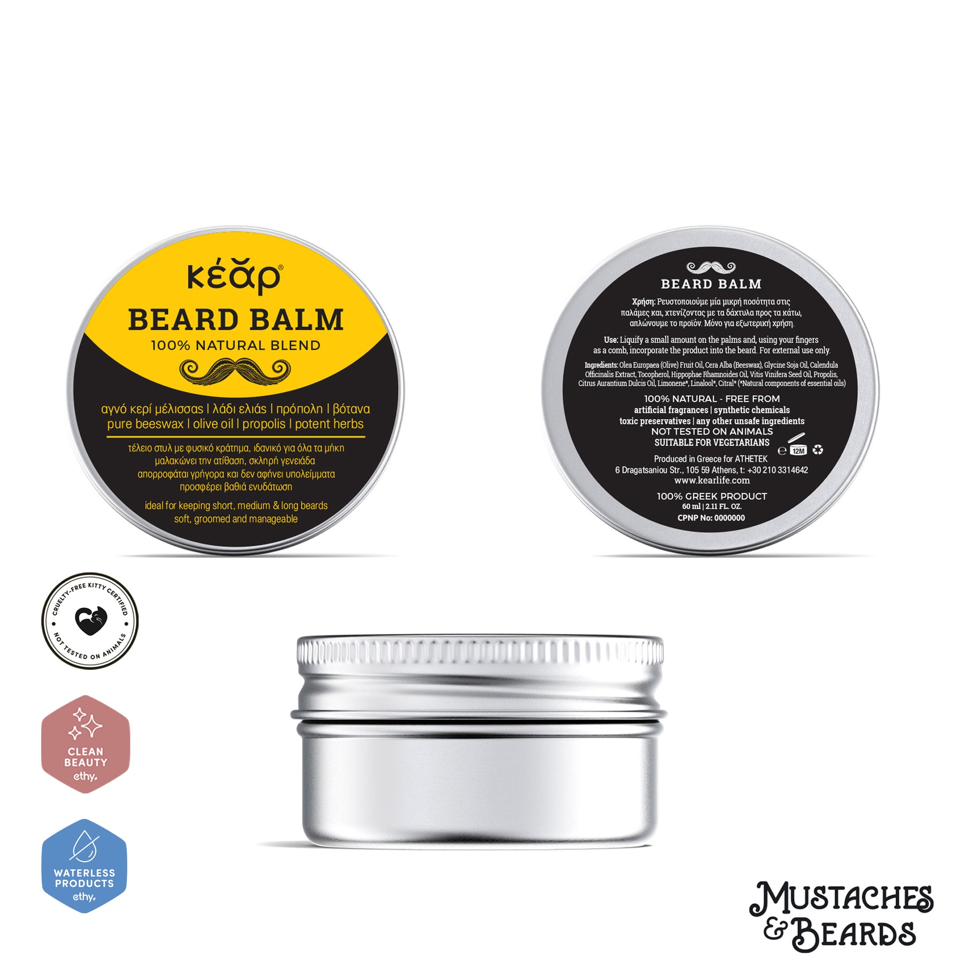 Kear -Tame & Refresh – Beard Balm & Kräuterseifen-Set von Kear 2