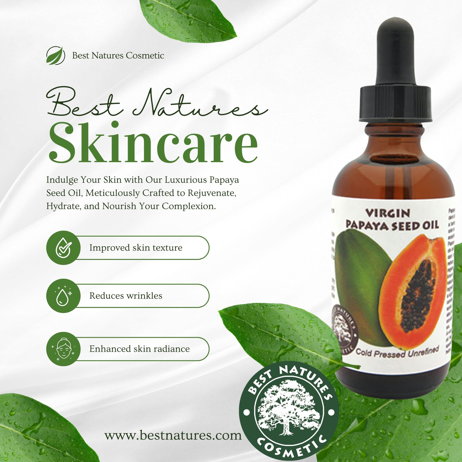 Best Nature´s Cosmetic -Papayakerne-Öl - Bio, Kaltgepresst, Unraffiniert 3
